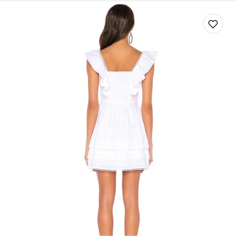 MAJORELLE White Ruffle Mini Dress - Picture 3 of 5